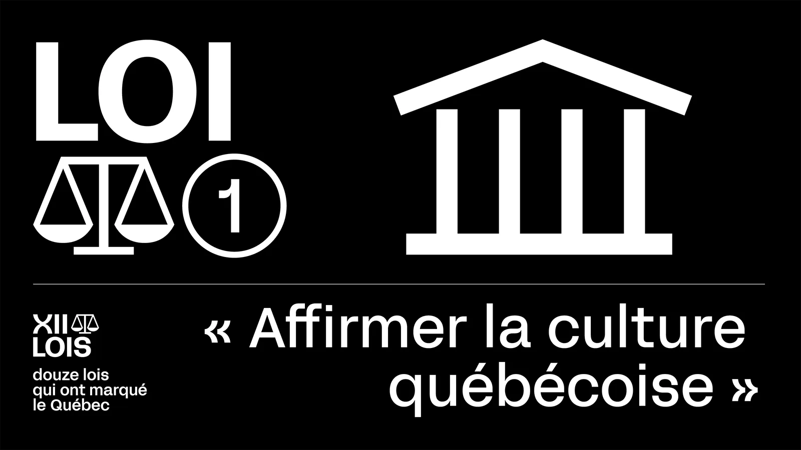 Douze lois qui ont marqué le Québec - 1 - Affirmer la culture québécoise