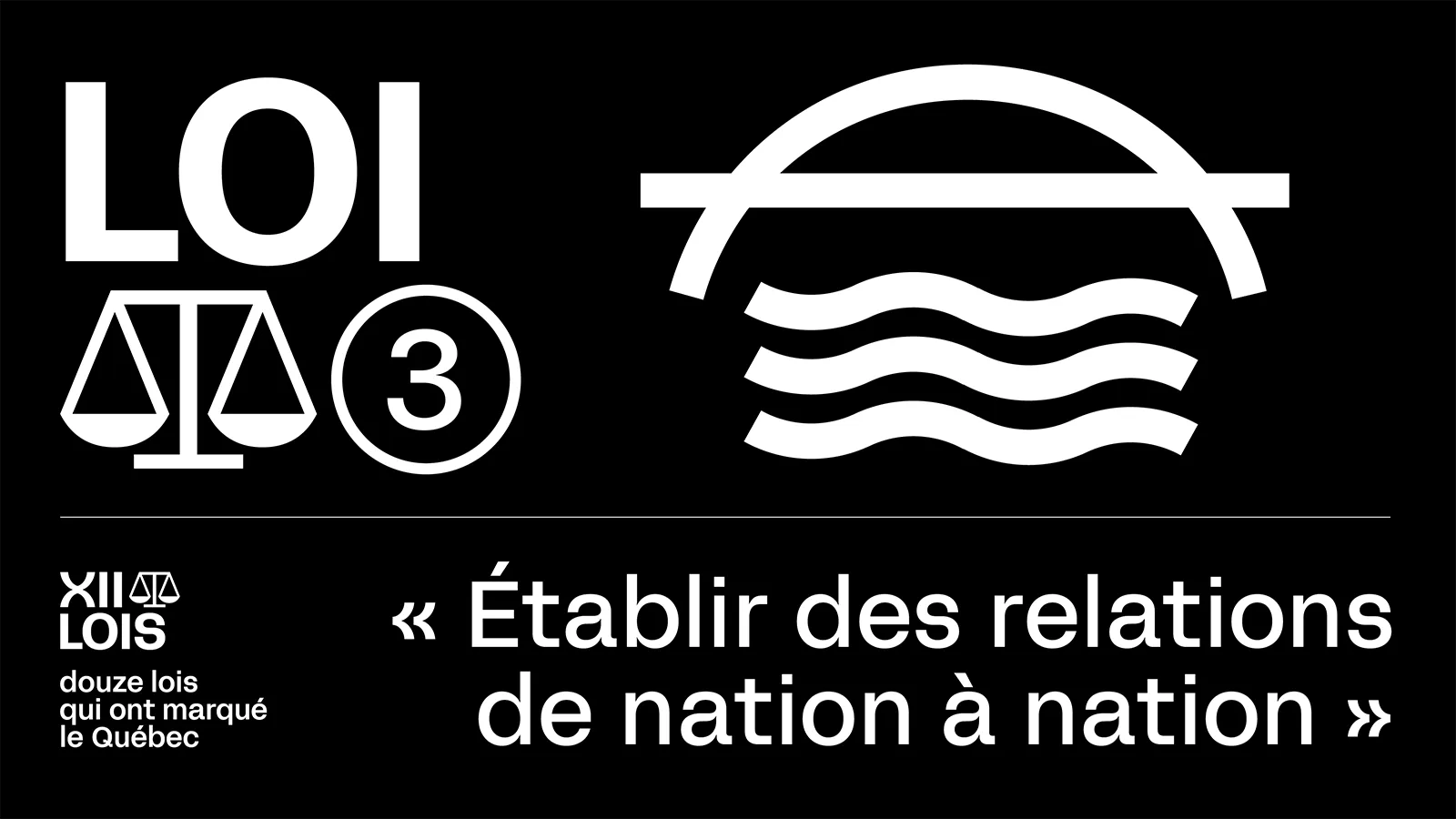Douze lois qui ont marqué le Québec - 3 - Établir des relations de nation à nation