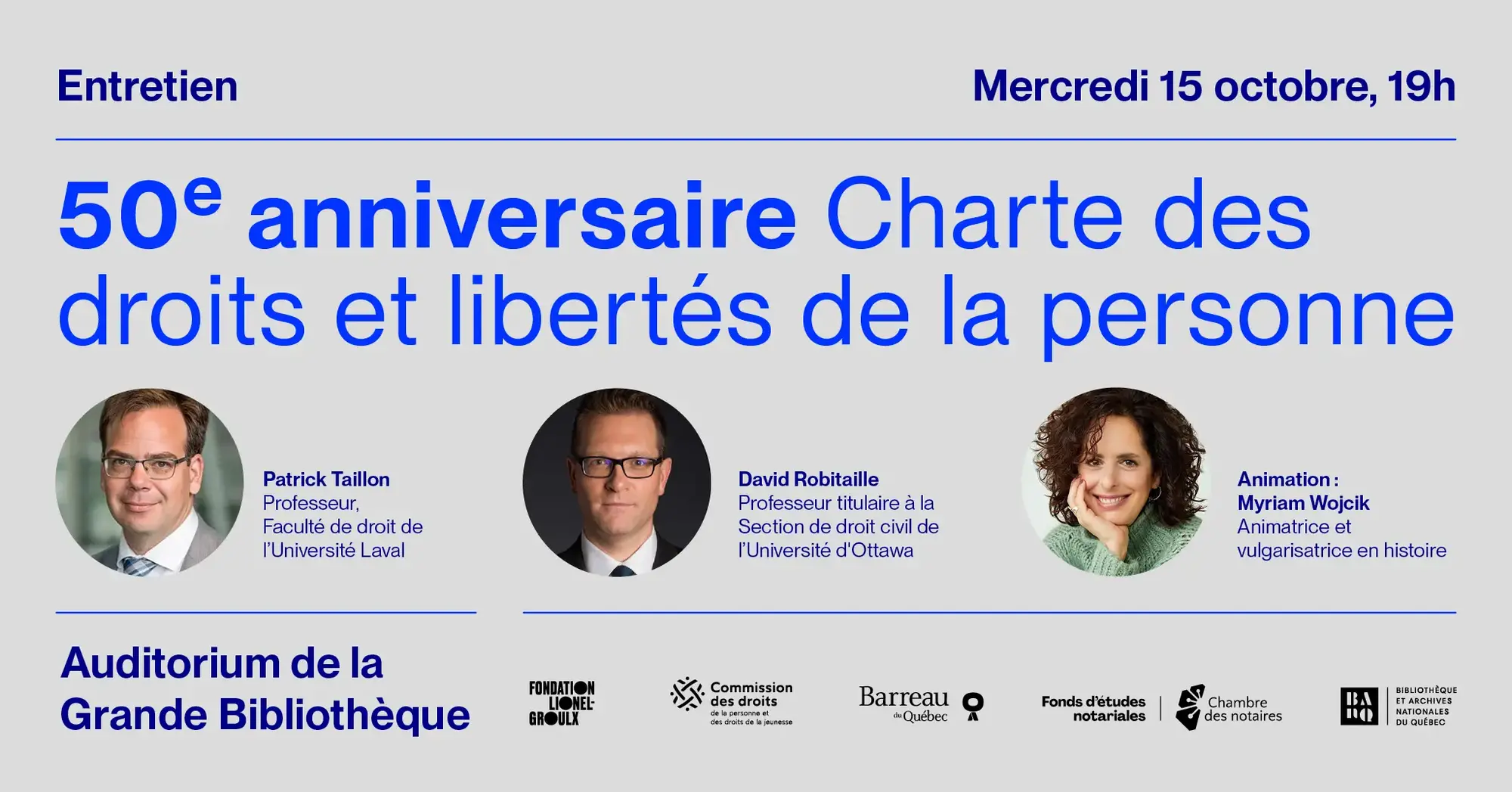 Entretien – 50e anniversaire de la Charte des droits et libertés de la personne