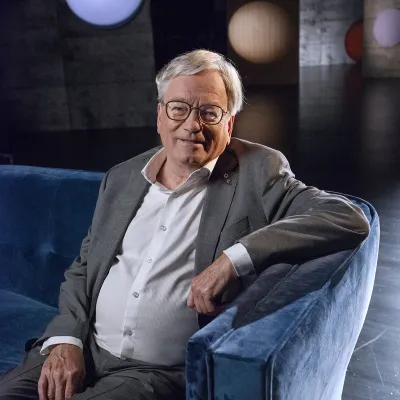 Rémi Quirion sur le plateau de tournage de la série Nos géants, saison 3