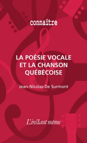 La poésie vocale et la chanson québécoise (page couverture)