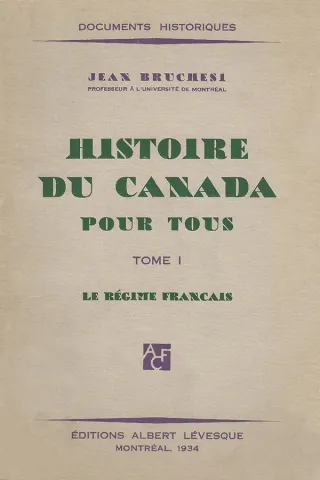 Histoire du Canada pour tous (page couverture)