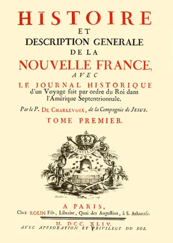 Histoire et description générale de la Nouvelle-France (page couverture)