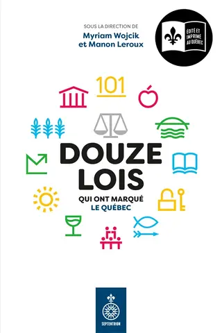 Douze Lois qui ont marqué le Québec – Page couverture