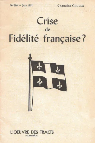 Crise de fidélité française? (page couverture)
