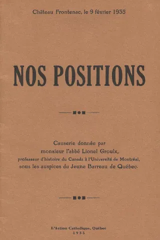 Nos positions (page couverture)