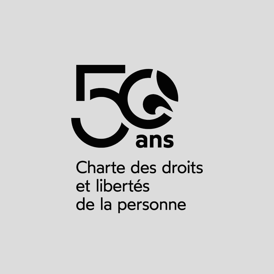 Logo du 50e anniversaire de la Charte des droits et libertés