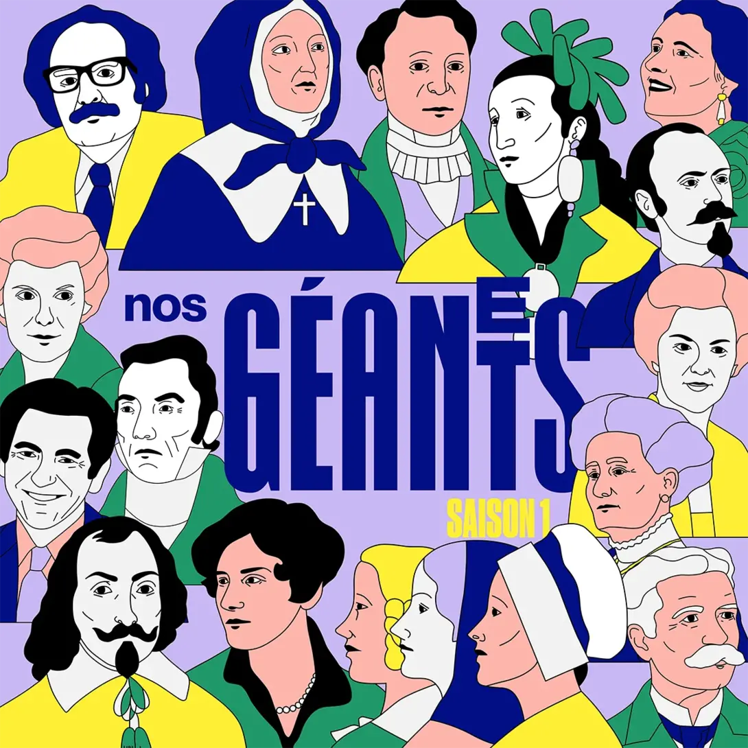 Nos géants – Logo et personnages de la saison 1